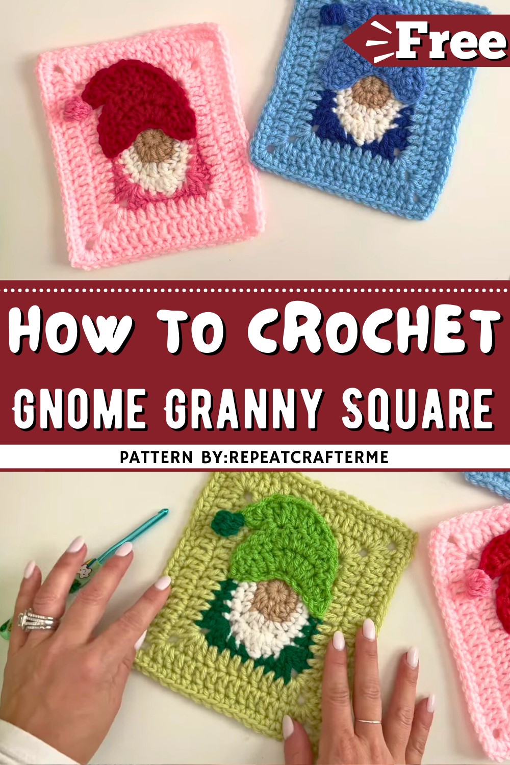 Crochet Gnome Granny Square