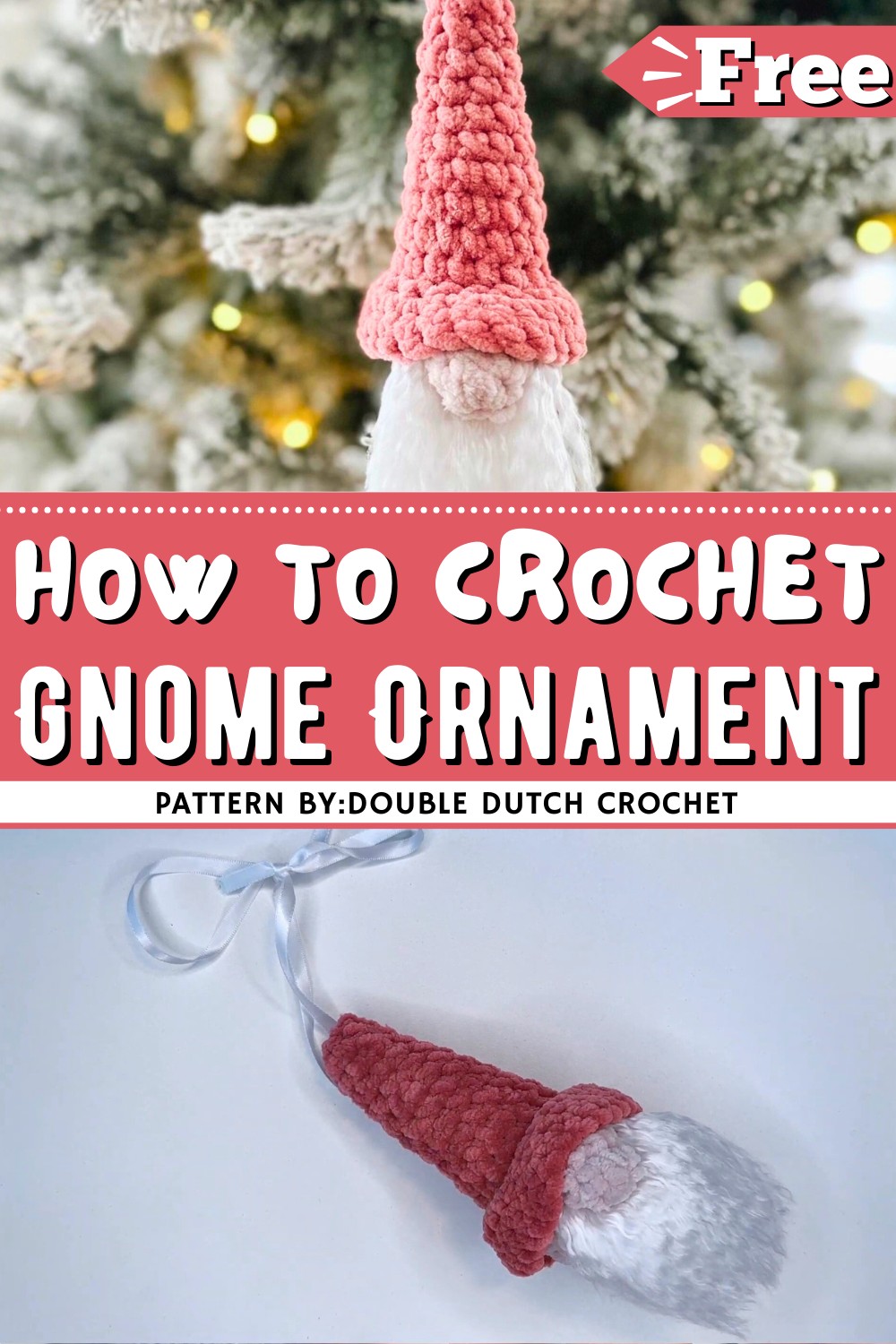 Crochet Gnome Ornament Tutorial