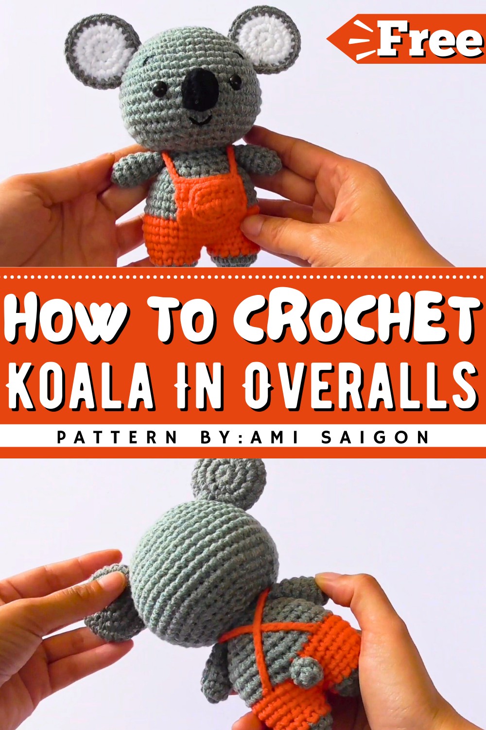 Crochet Koala In Overalls