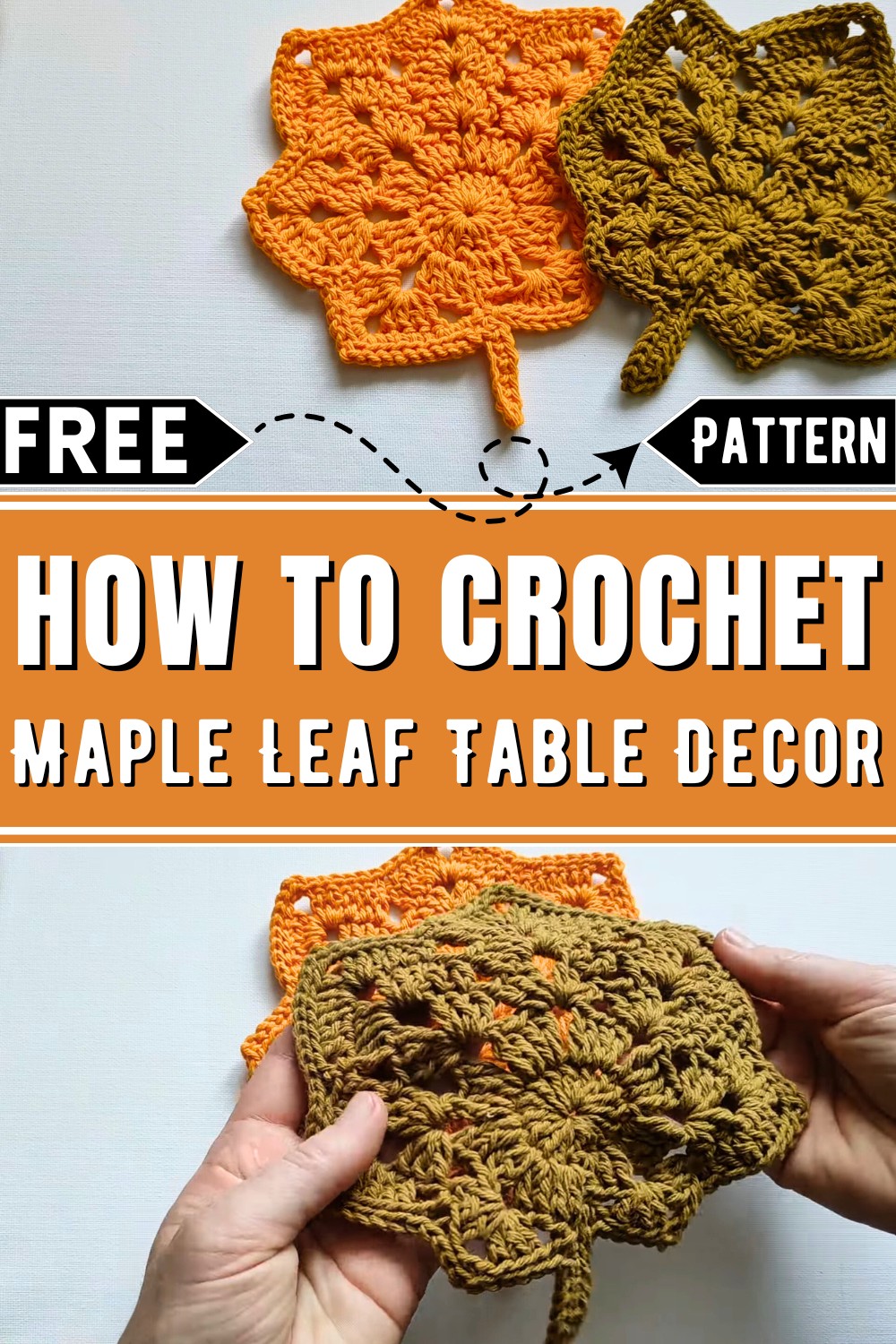 Crochet Maple Leaf Table Decor