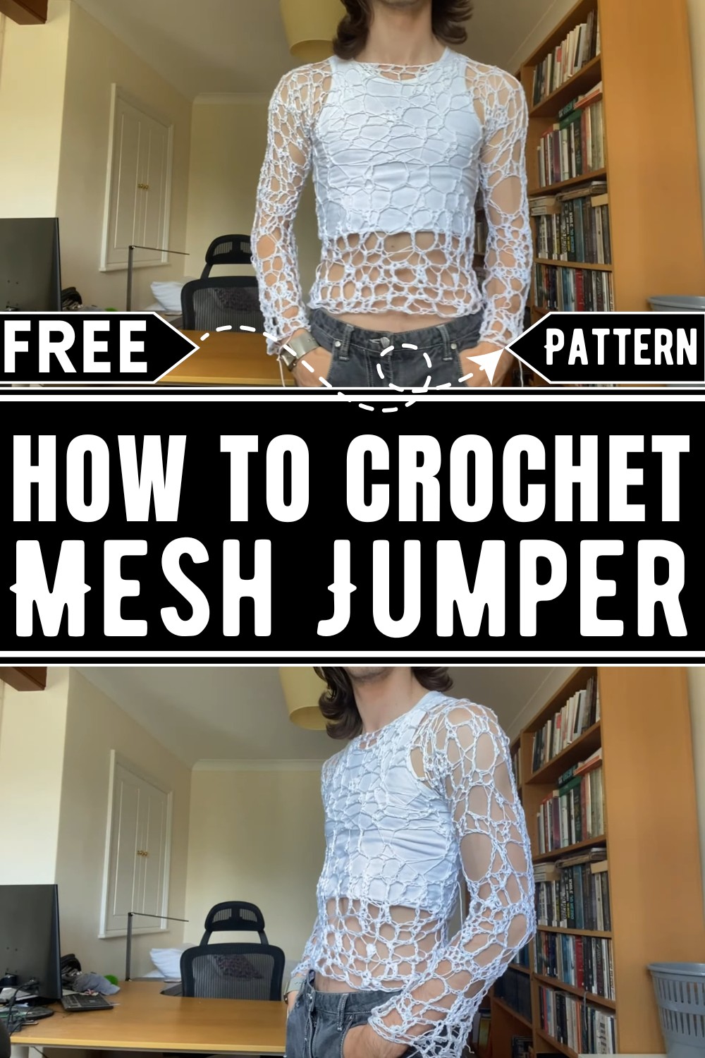 Crochet Mesh Jumper