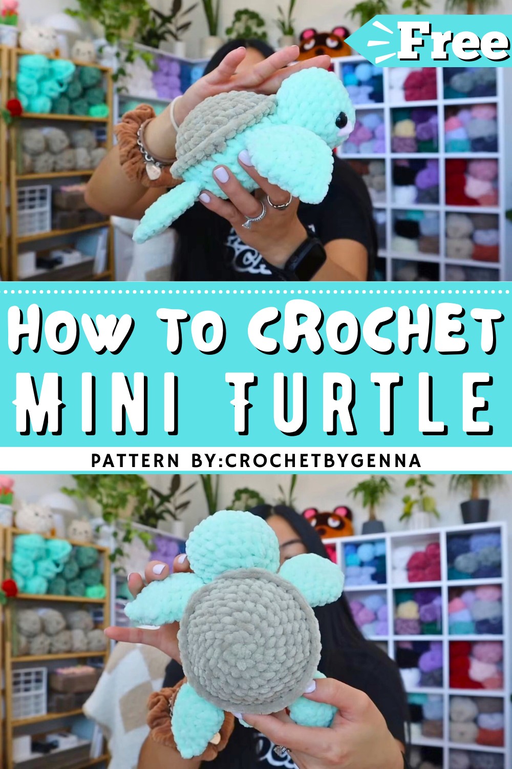 Crochet Mini Turtle Tutorial