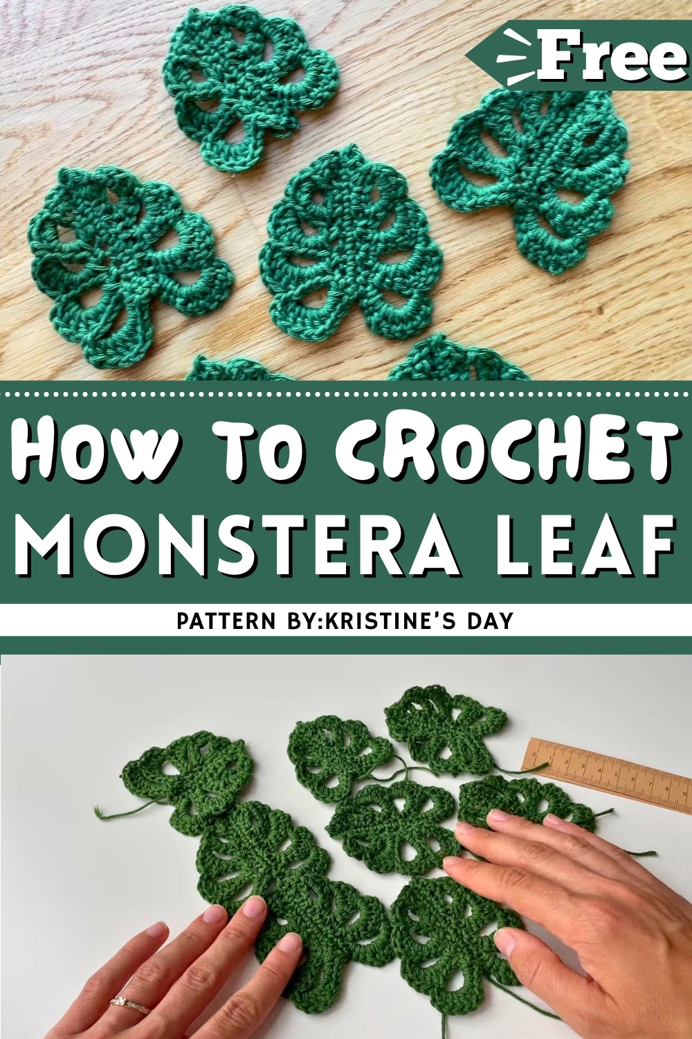 Crochet Monstera Leaf