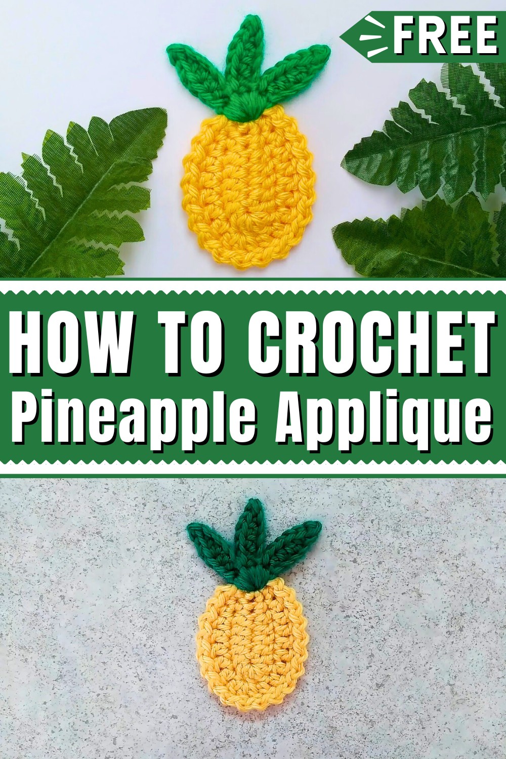 Crochet Pineapple Applique