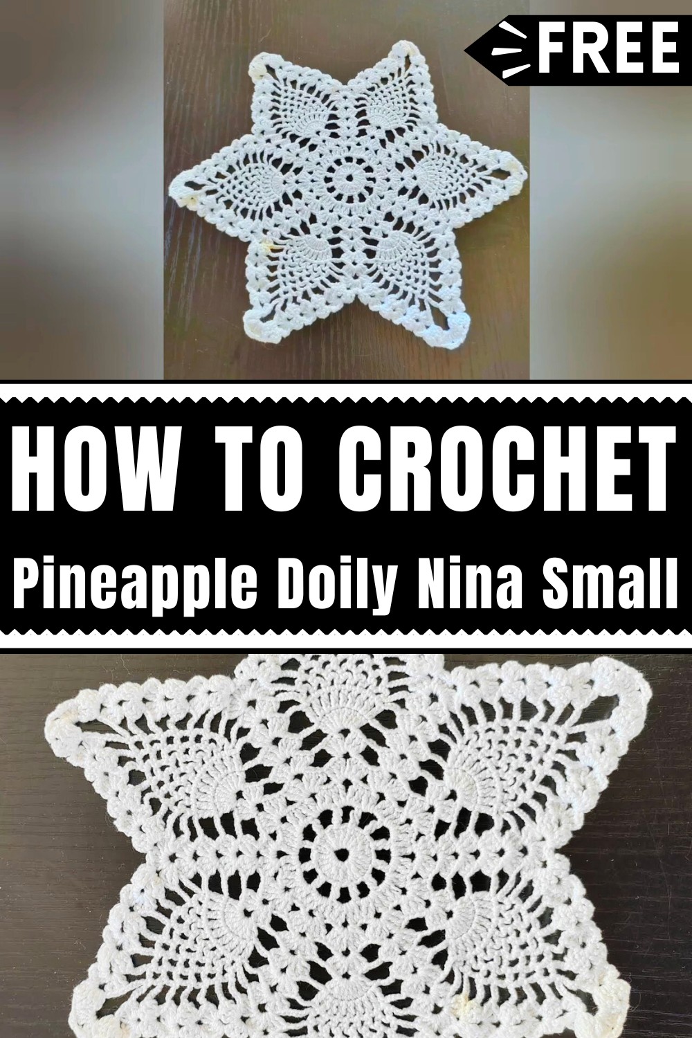 Crochet Pineapple Doily Nina Small