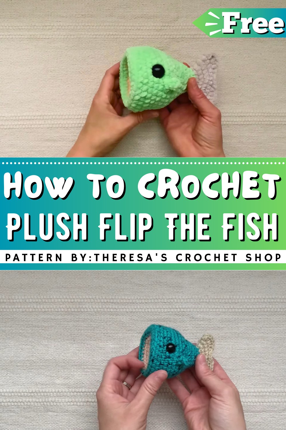 Crochet Plush Flip The Fish