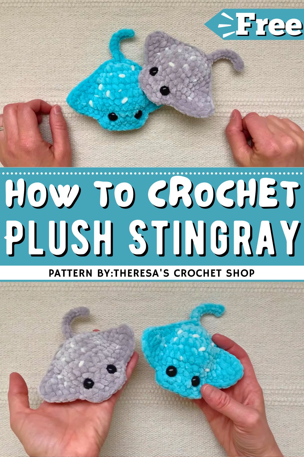 Crochet Plush Stingray