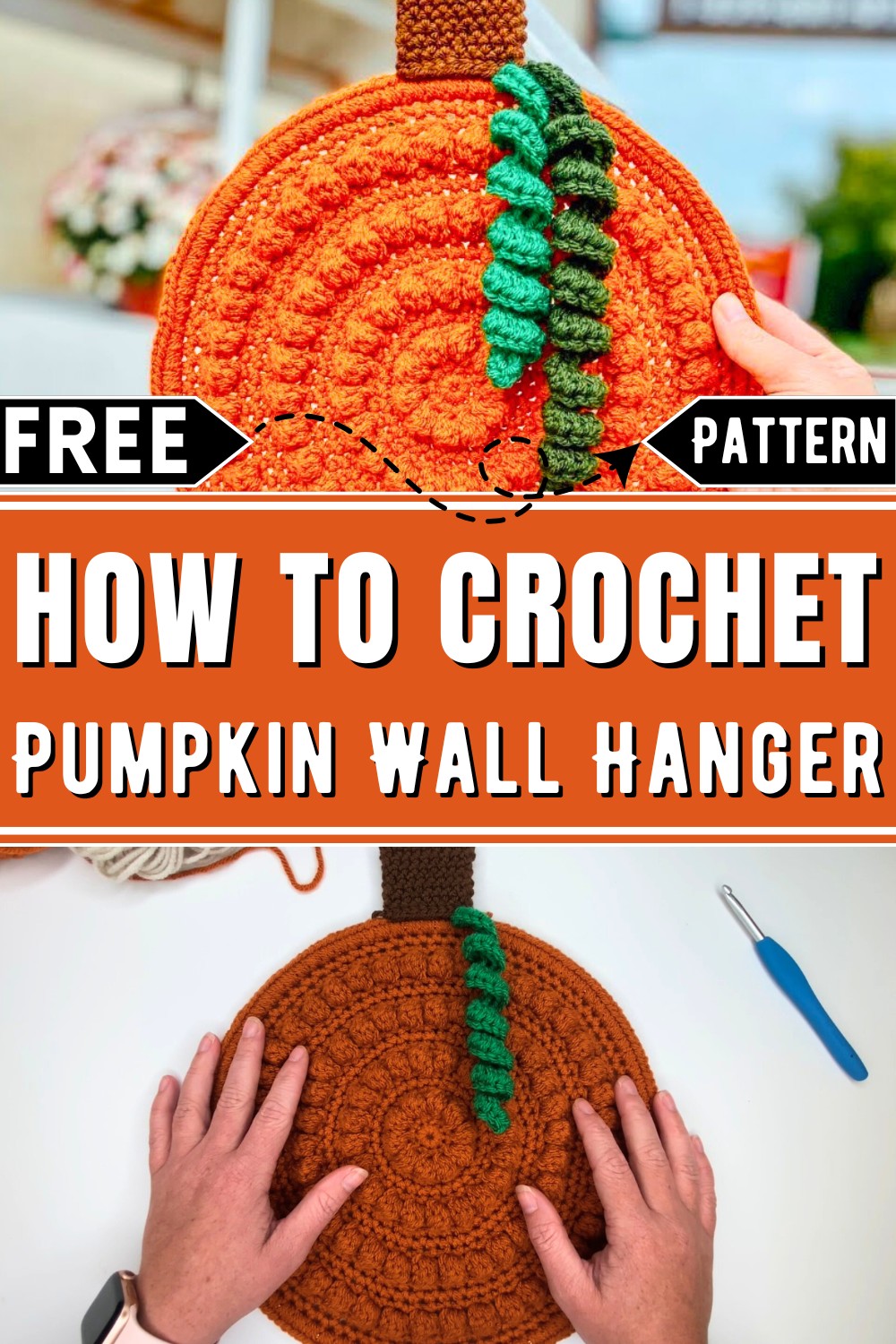 Crochet Pumpkin Wall Hanger