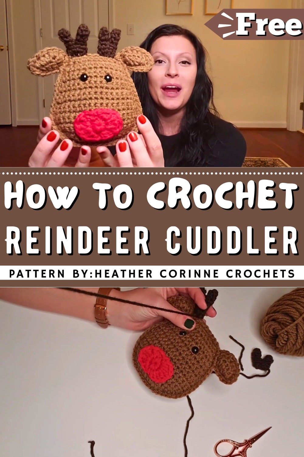 Crochet Reindeer Cuddler