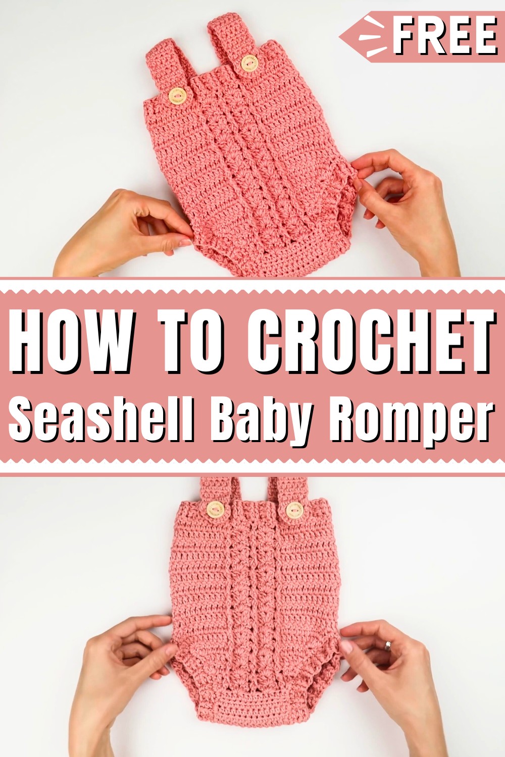 Crochet Seashell Baby Romper Pattern