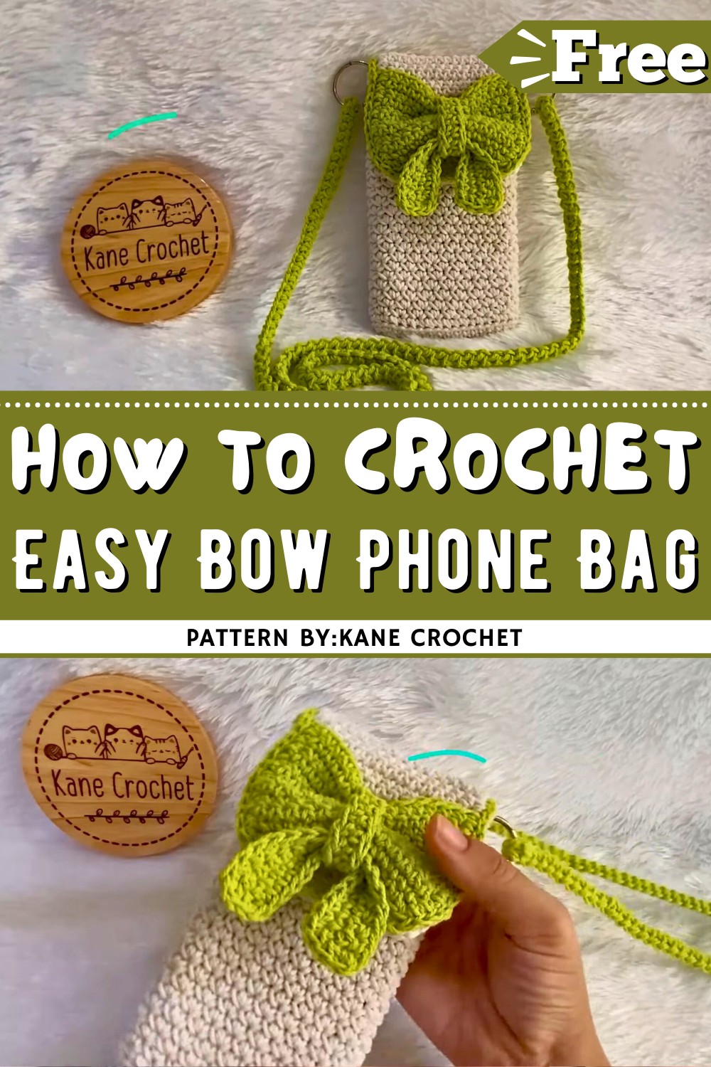 Crochet Simple And Easy Bow Phone Bag