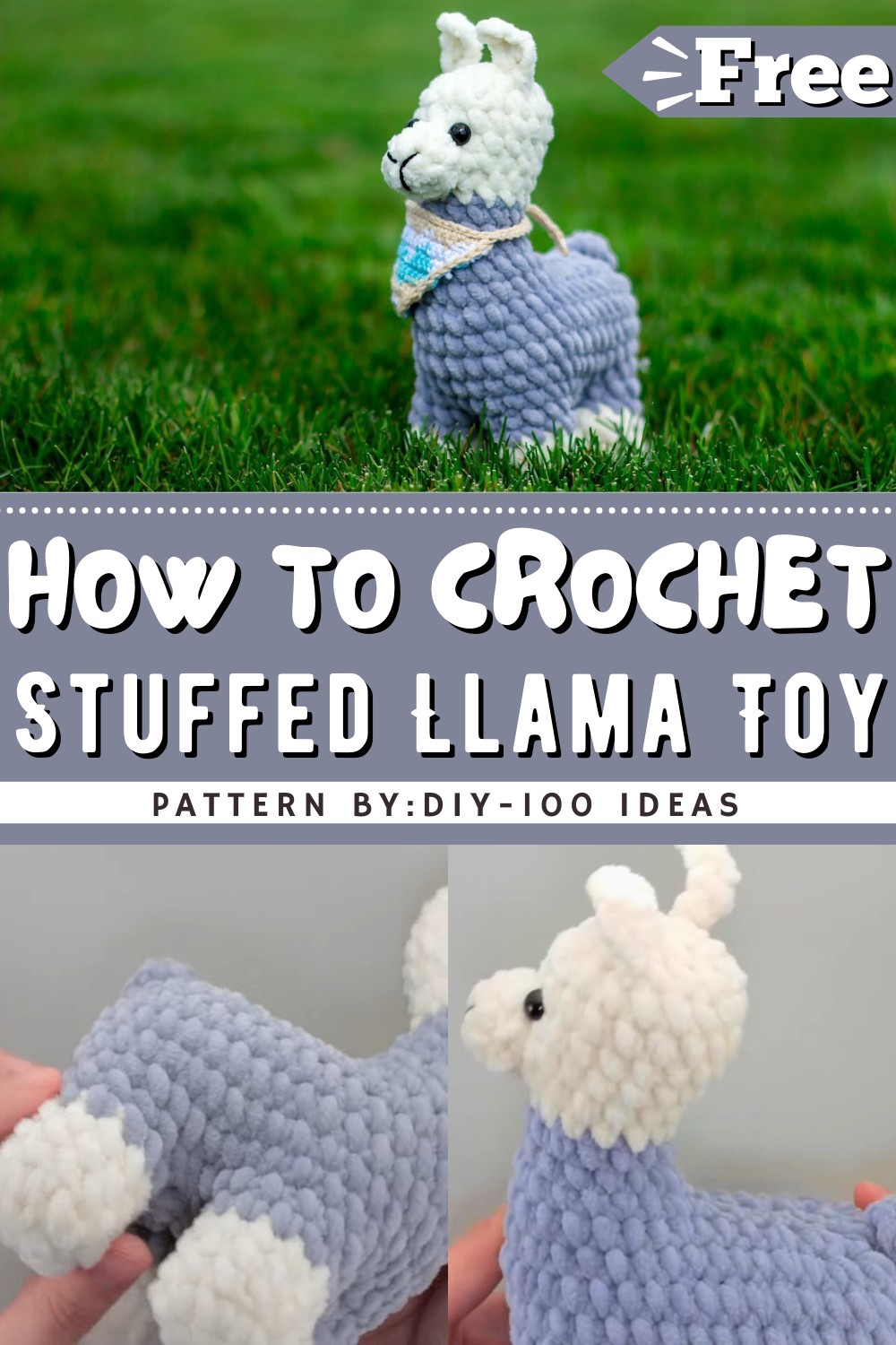 Crochet Stuffed Llama Toy