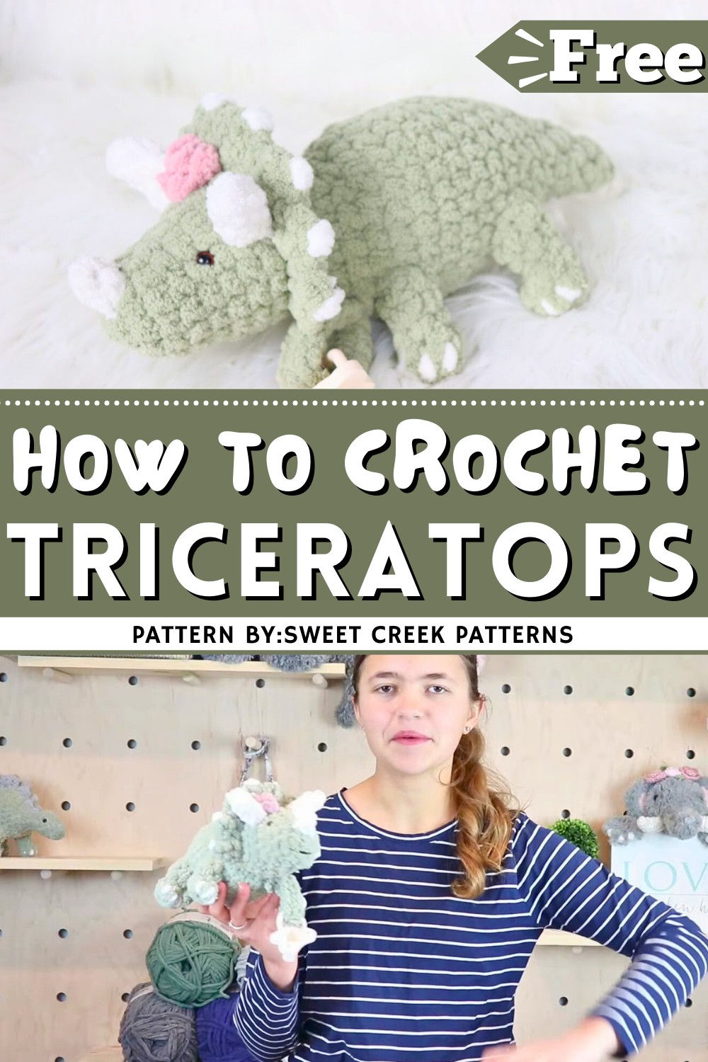 Crochet Triceratops Free Pattern