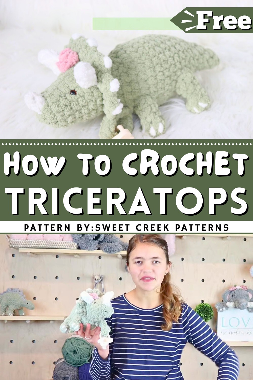 Crochet Triceratops Free Pattern