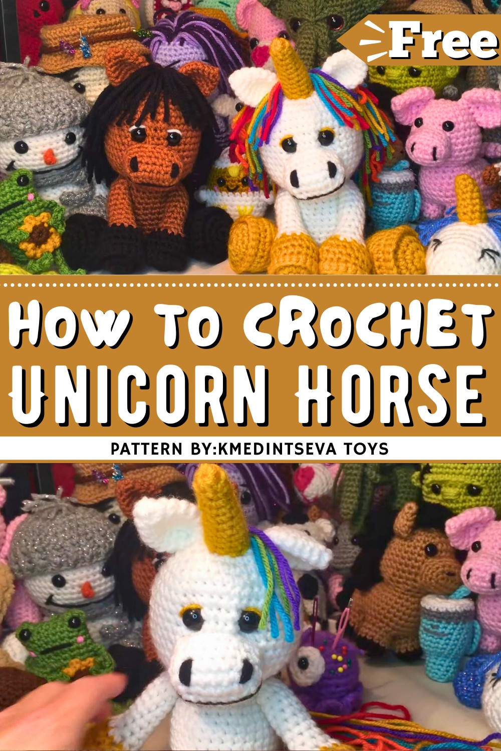 Crochet Unicorn Horse Free Pattern Amigurumi