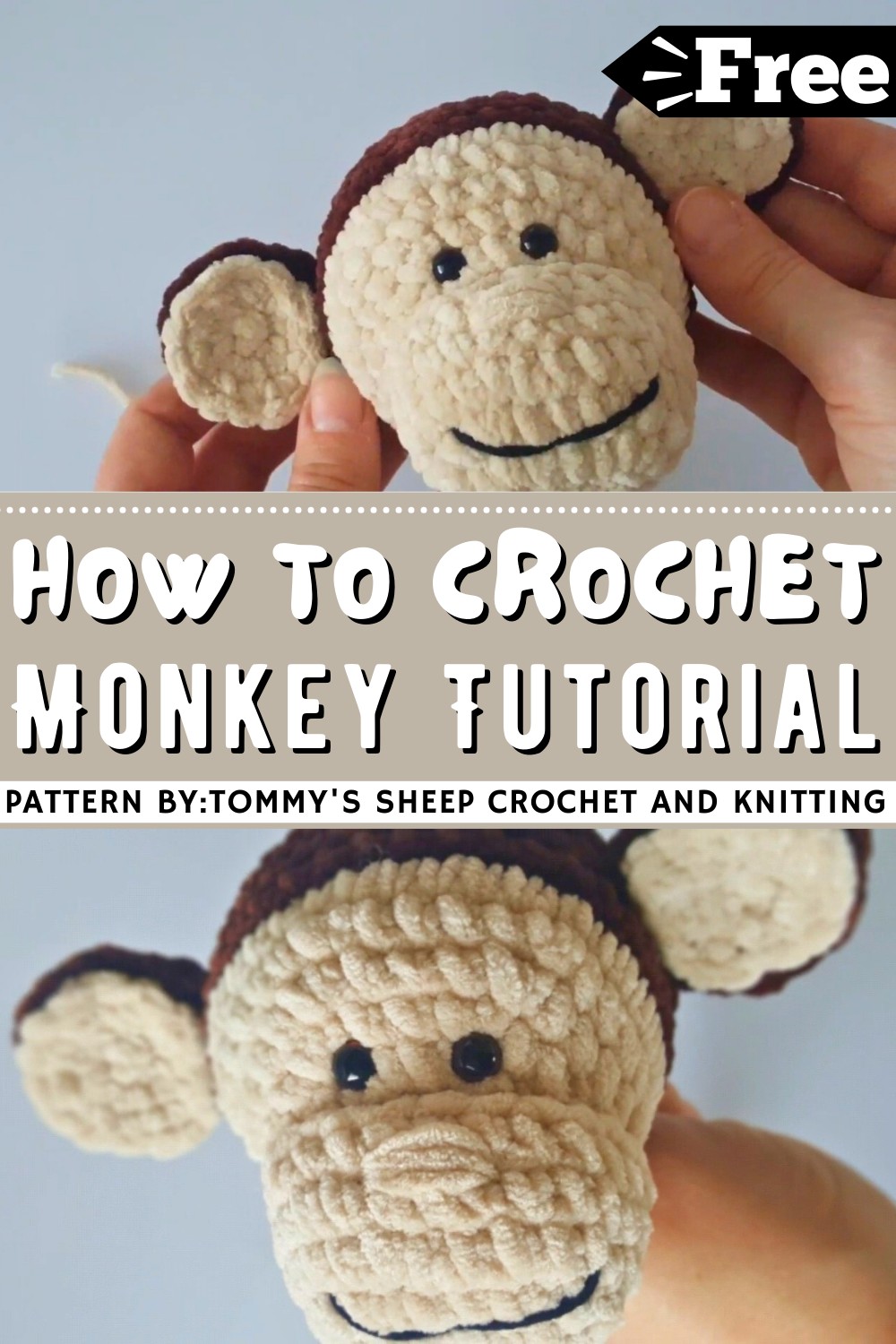 Crochet monkey tutorial