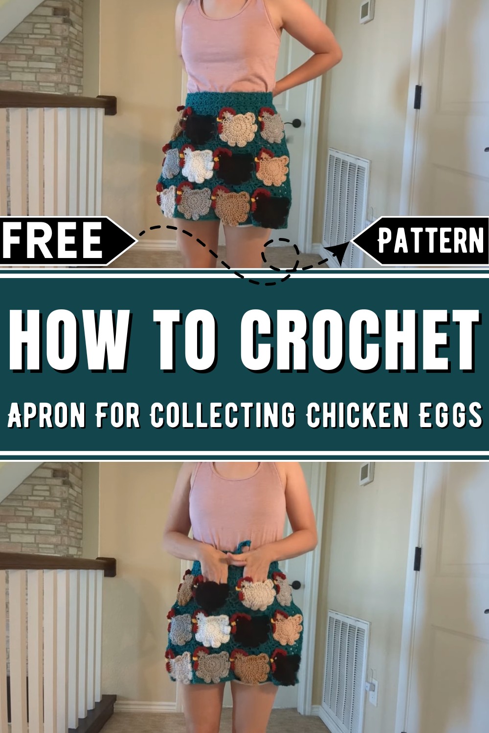 Crocheting An Apron For Collecting Chicken Eggs