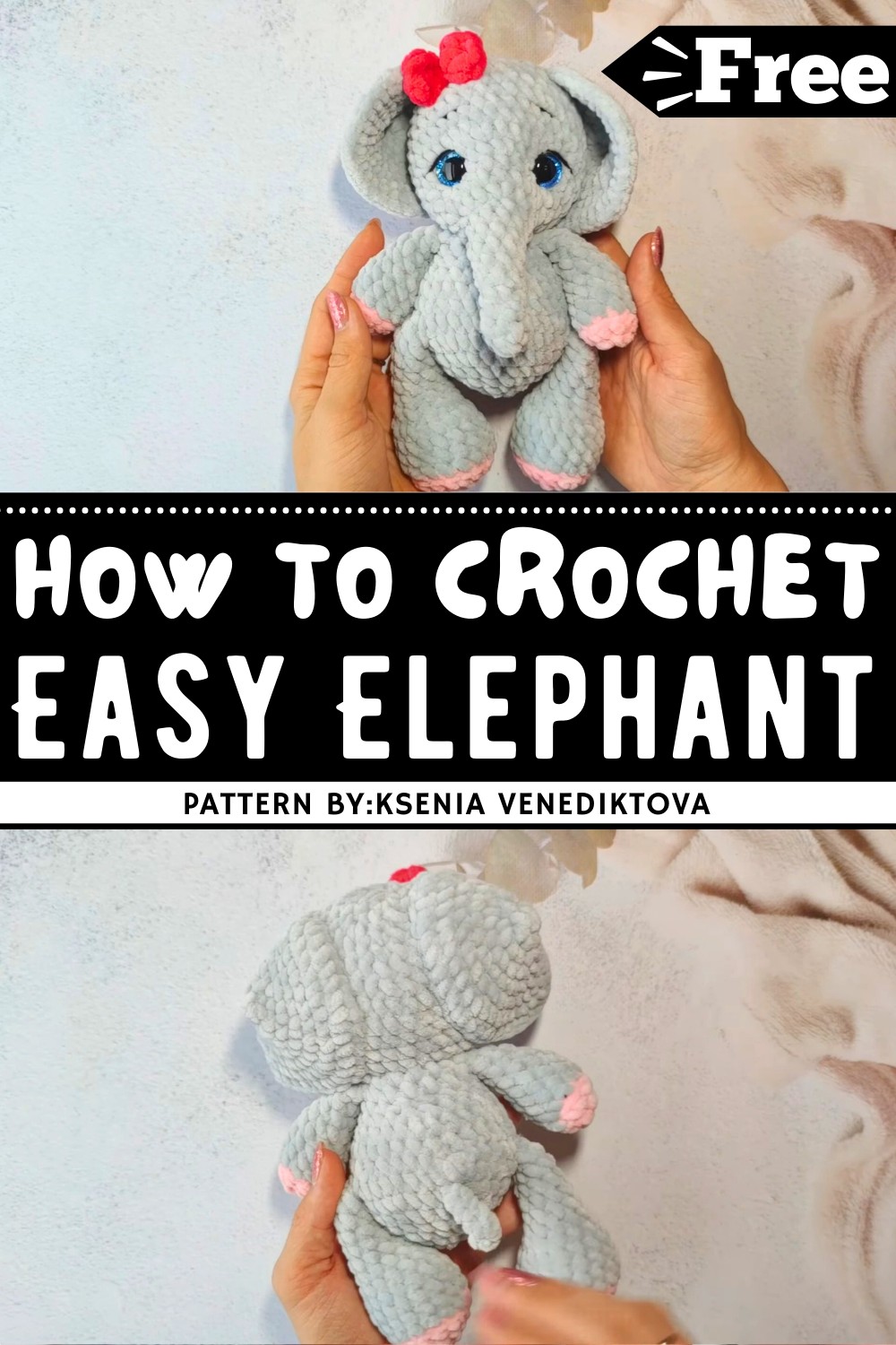 Easy Crochet Elephant (1)