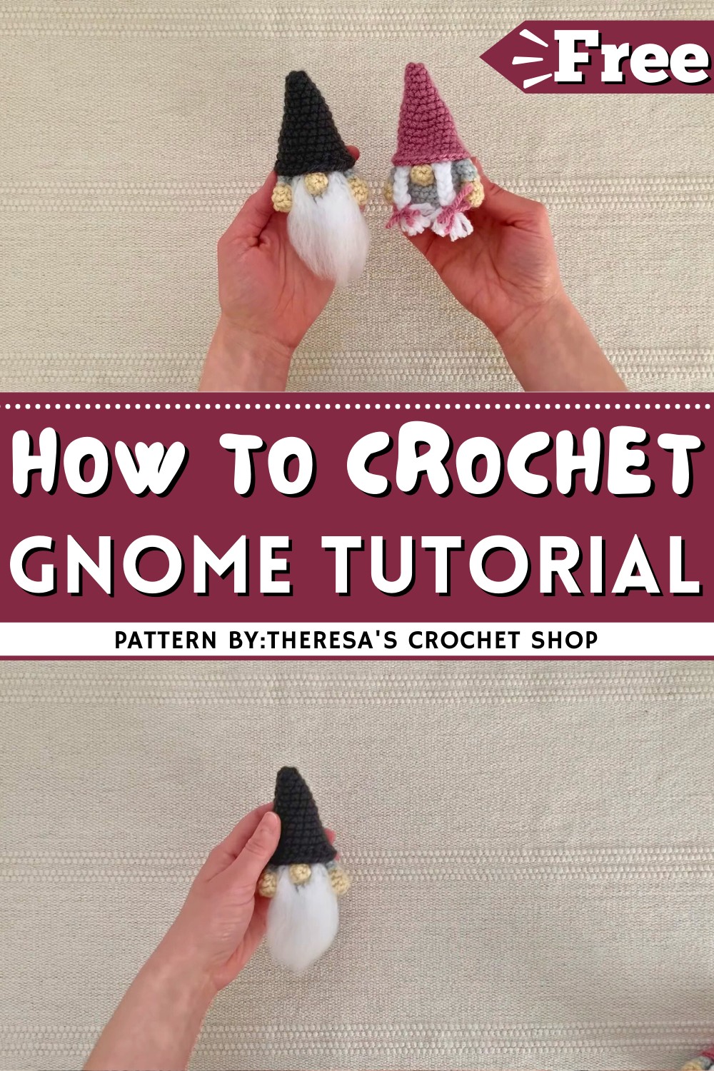 Easy Crochet Gnome Tutorial