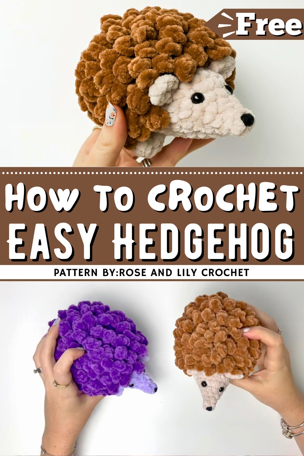 Easy Crochet Hedgehog