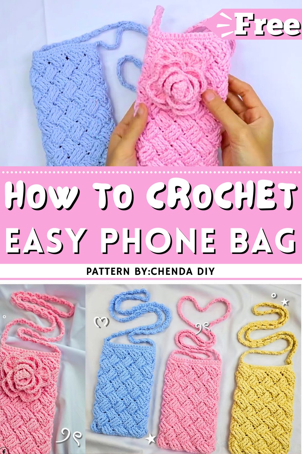 Easy Crochet Phone Bag