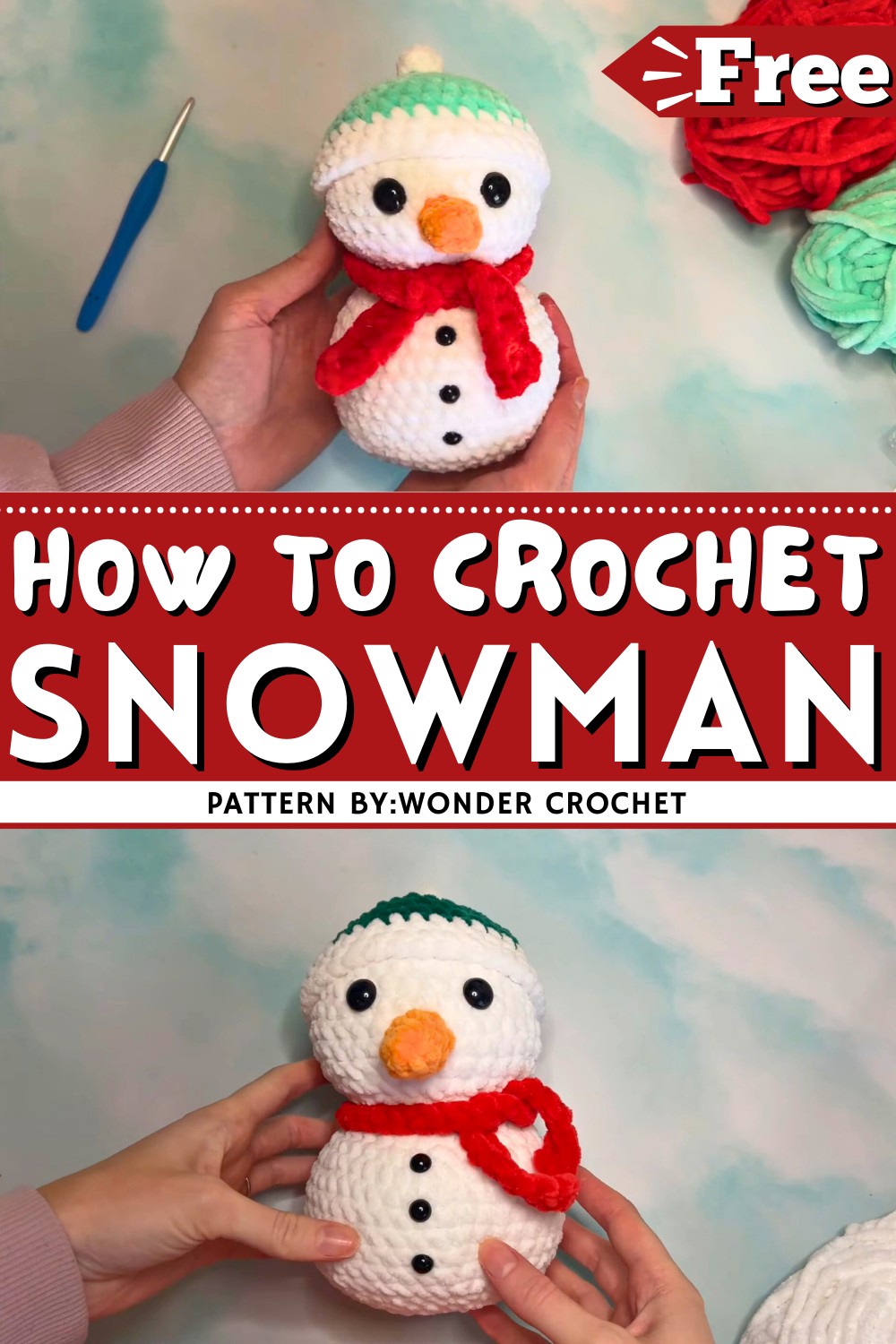 Easy Crochet Snowman Tutorial