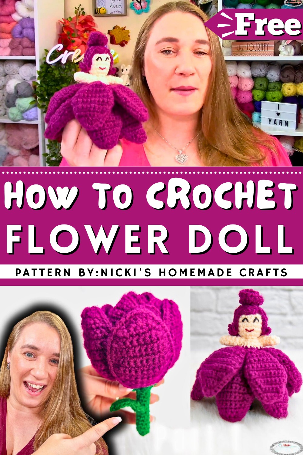 Free Reversible Crochet Flower Doll Pattern