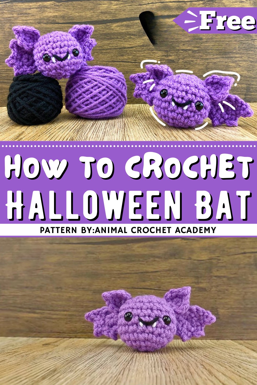 Halloween Crochet Bat