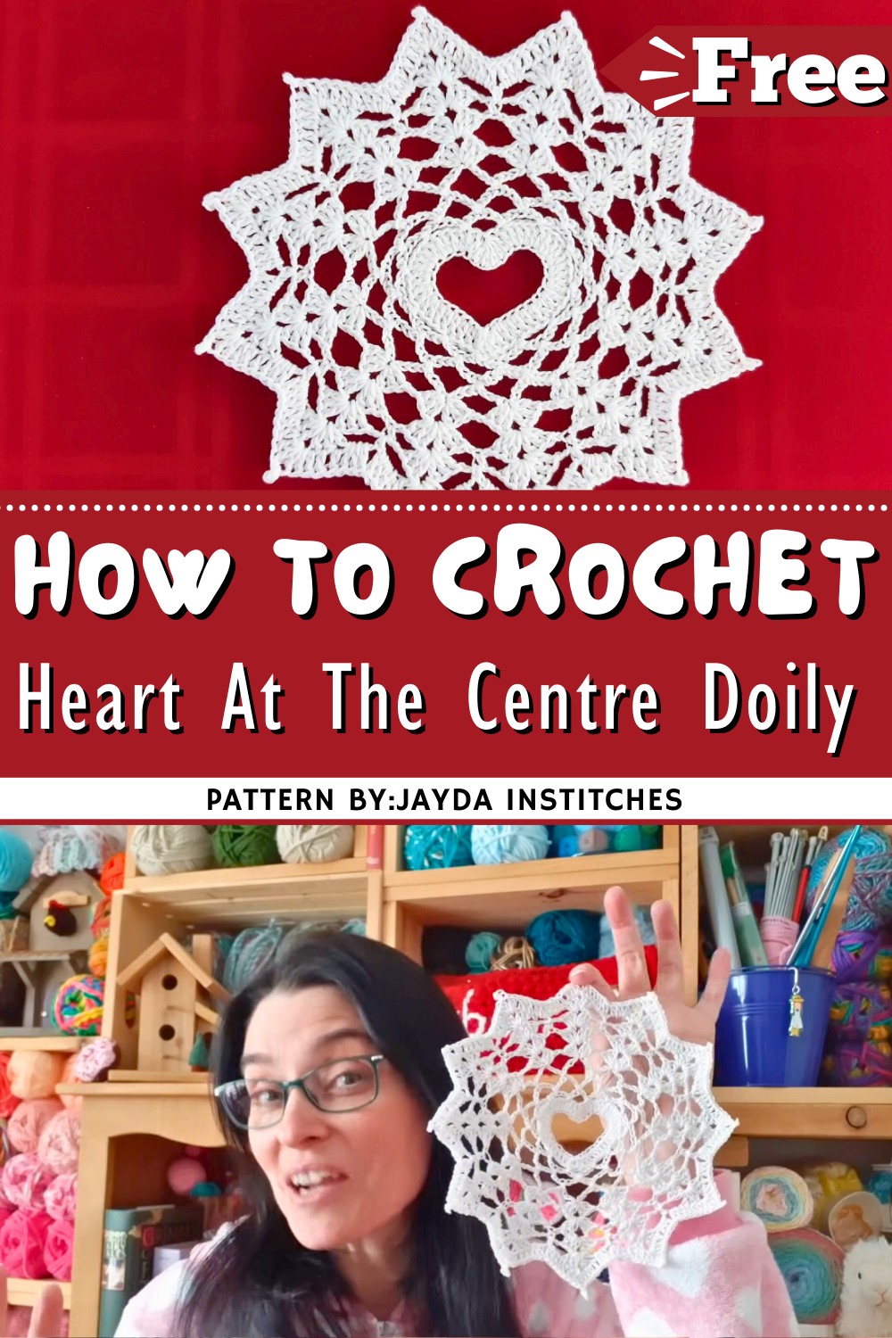 Heart At The Centre Doily Crochet