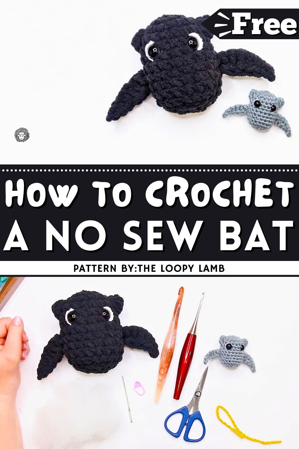 How To Crochet A No Sew Bat