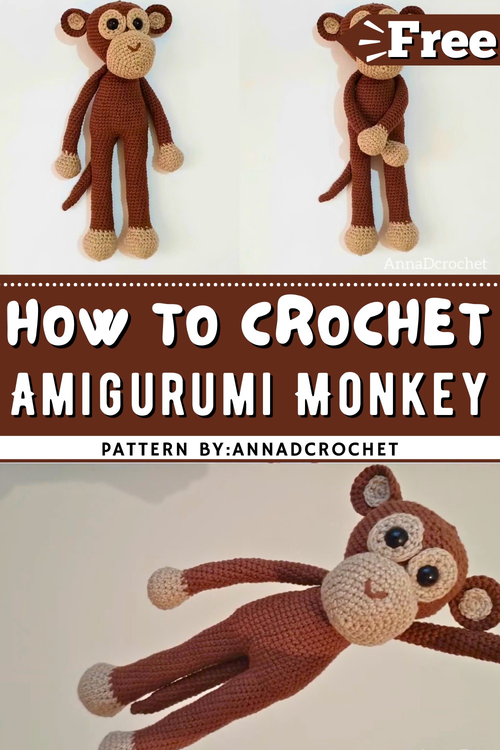 How To Crochet Amigurumi Monkey