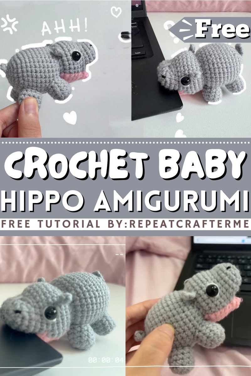 How To Crochet Baby Hippo Amigurumi