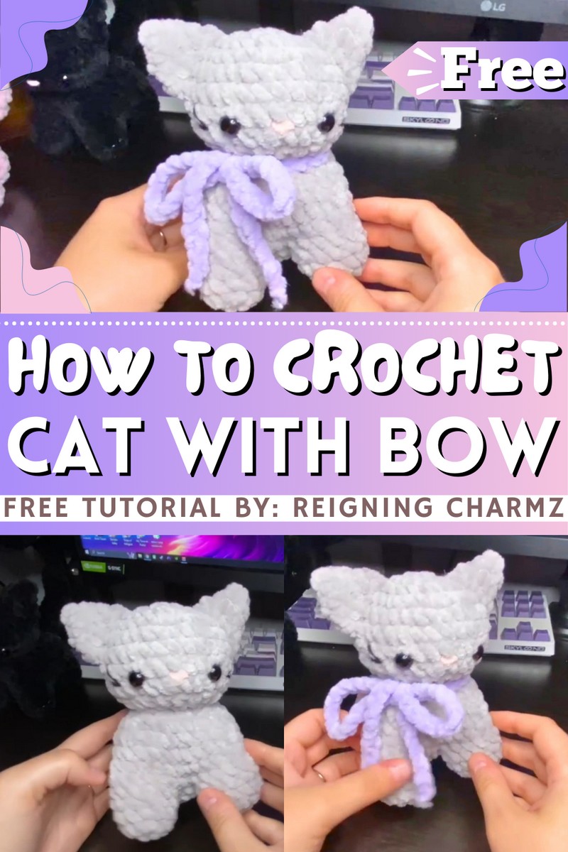 How To Crochet Cat With Bow