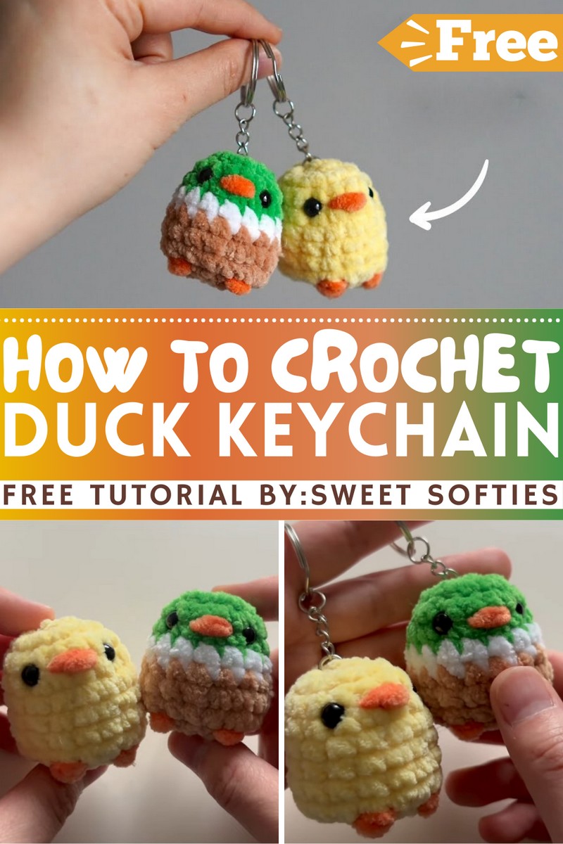 How To Crochet Duck Keychain