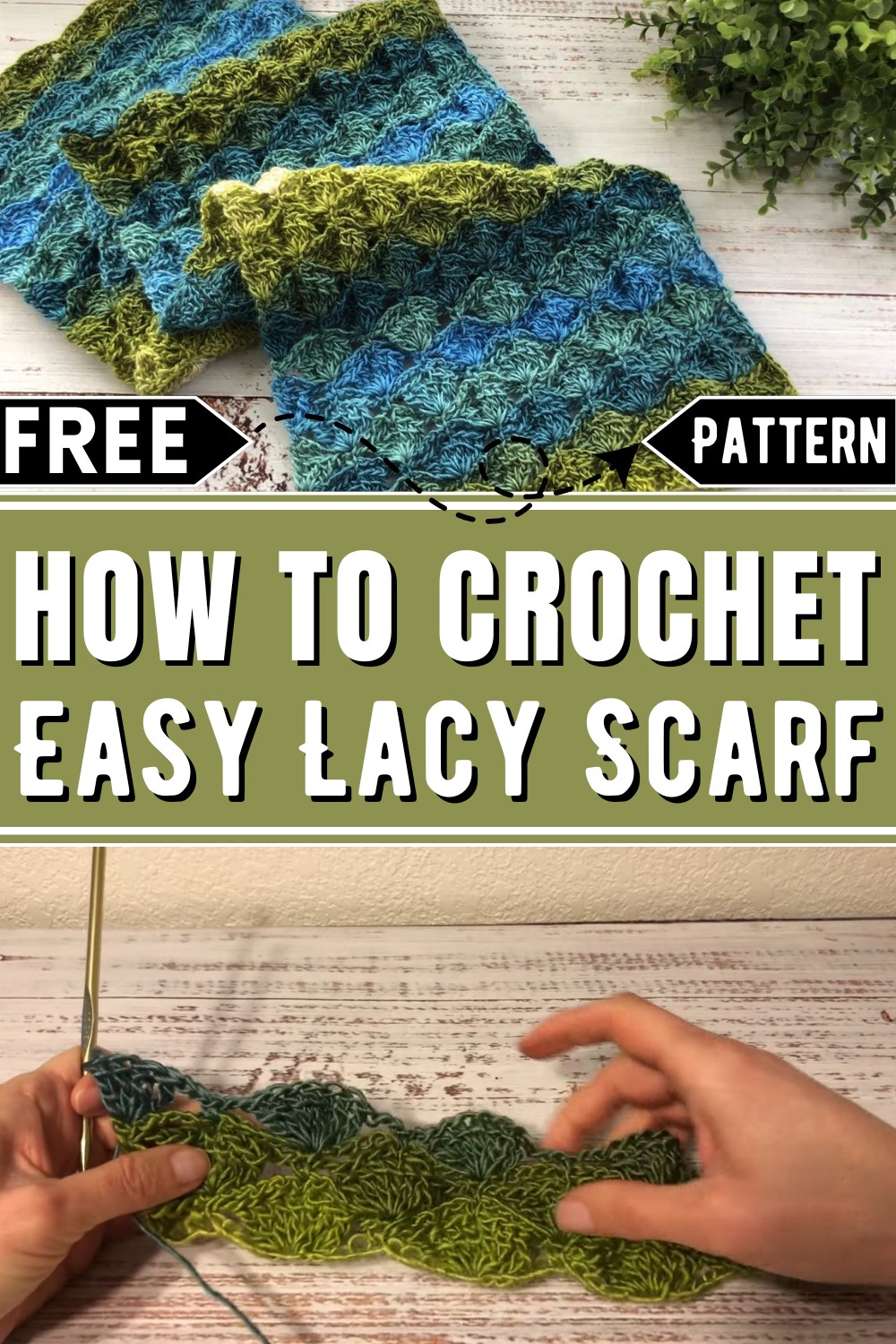How To Crochet Easy Lacy Scarf