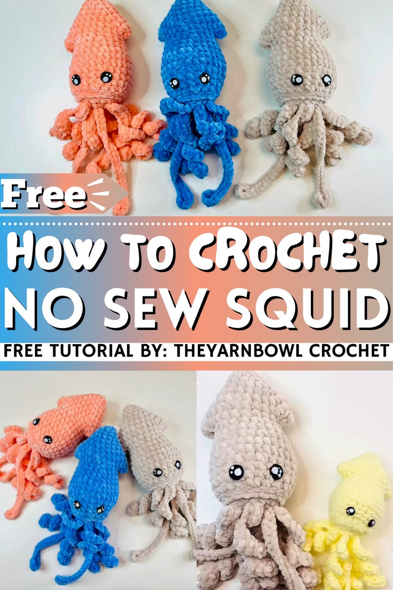 How To Crochet Easy No Sew Squid