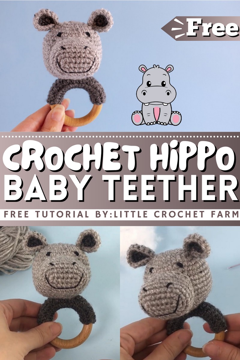 How To Crochet Hippo Baby Teether