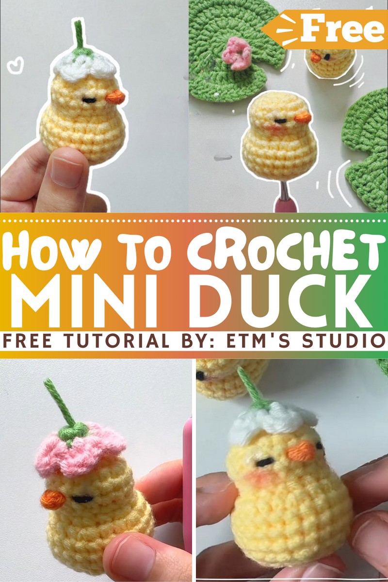 How To Crochet Low Sew Mini Duck