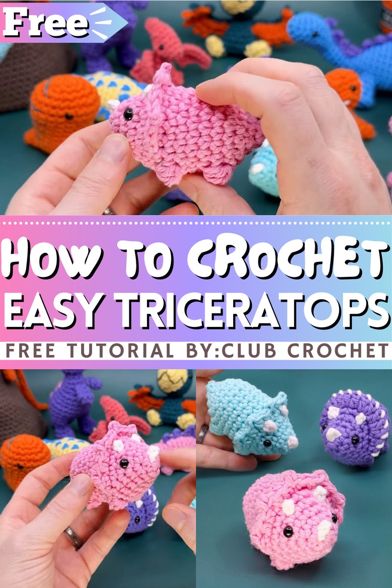 How To Crochet Easy Triceratops Amigurumi