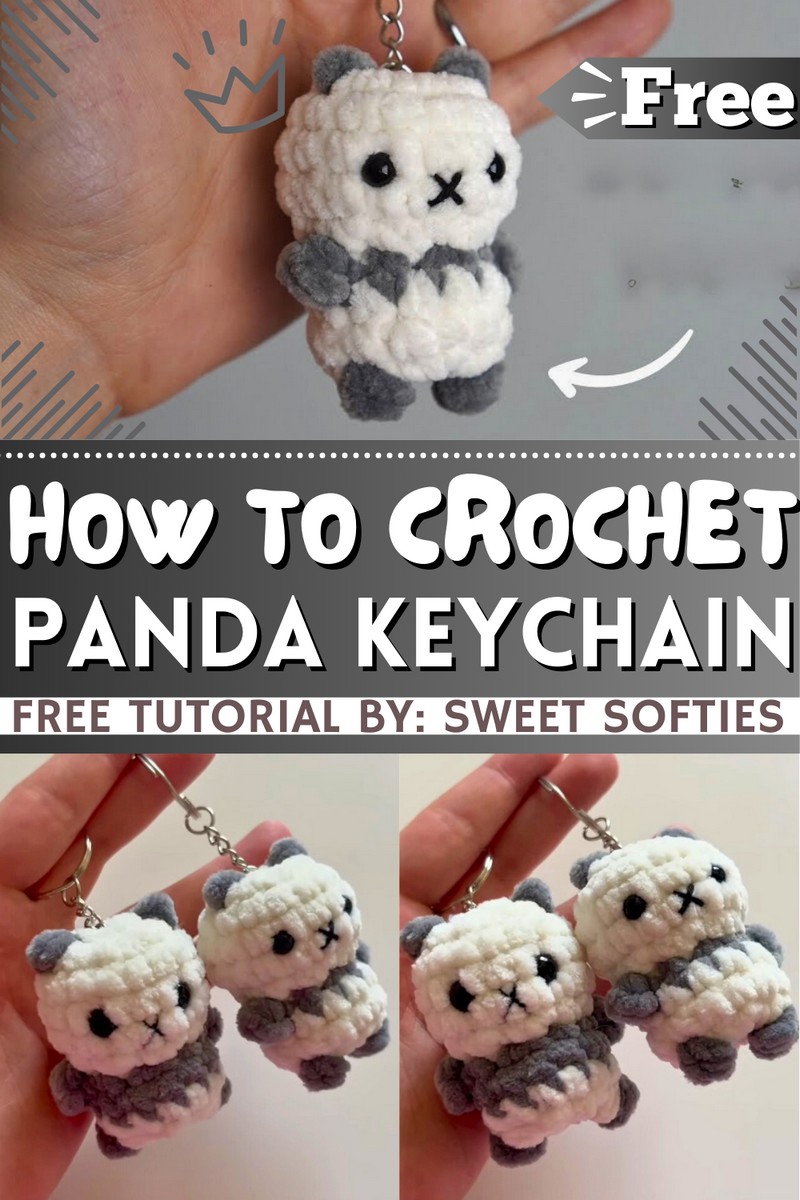 How To Crochet Panda Keychain