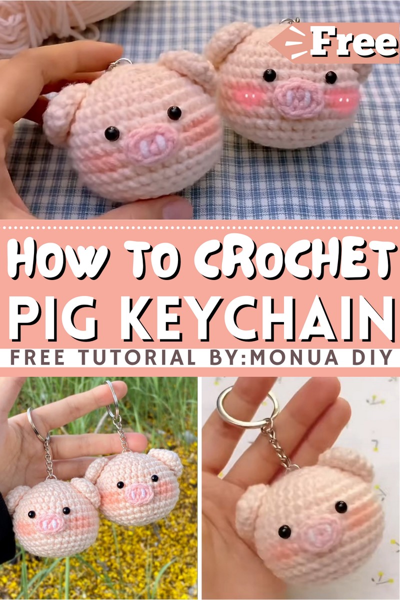 How To Crochet Pig Keychain