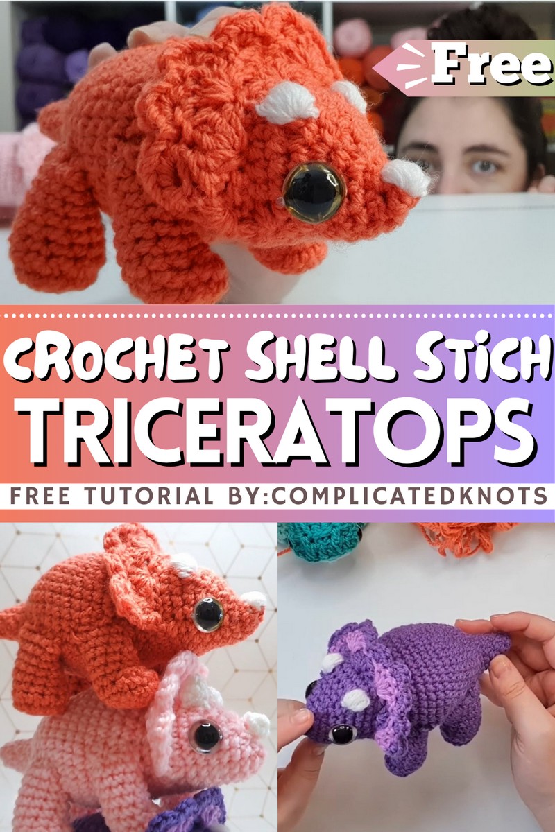 How To Crochet Triceratops Amigurumi With Shell Stich