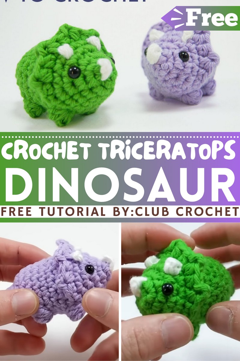 How To Crochet Triceratops Dinosaur