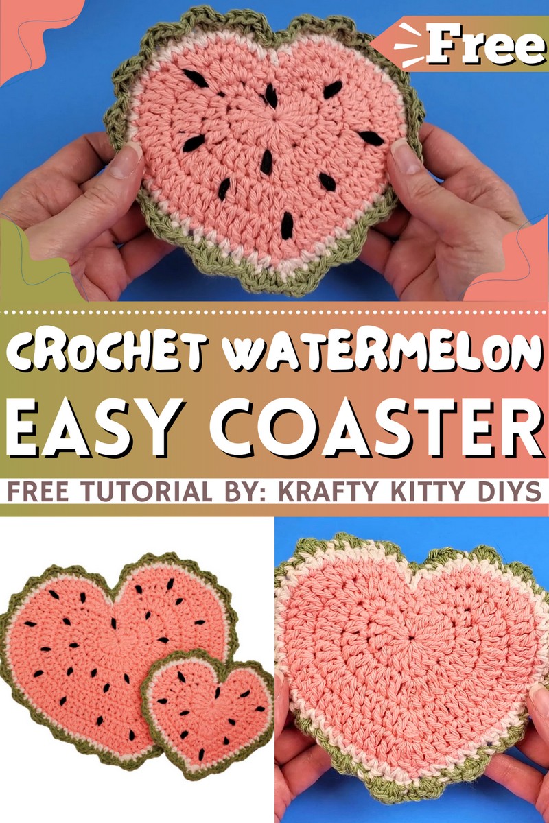 How To Crochet Watermelon Coaster