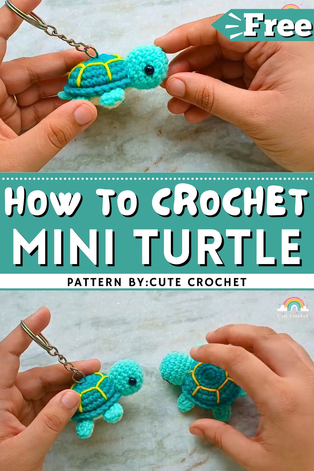 Mini Crochet Turtle Amigurumi