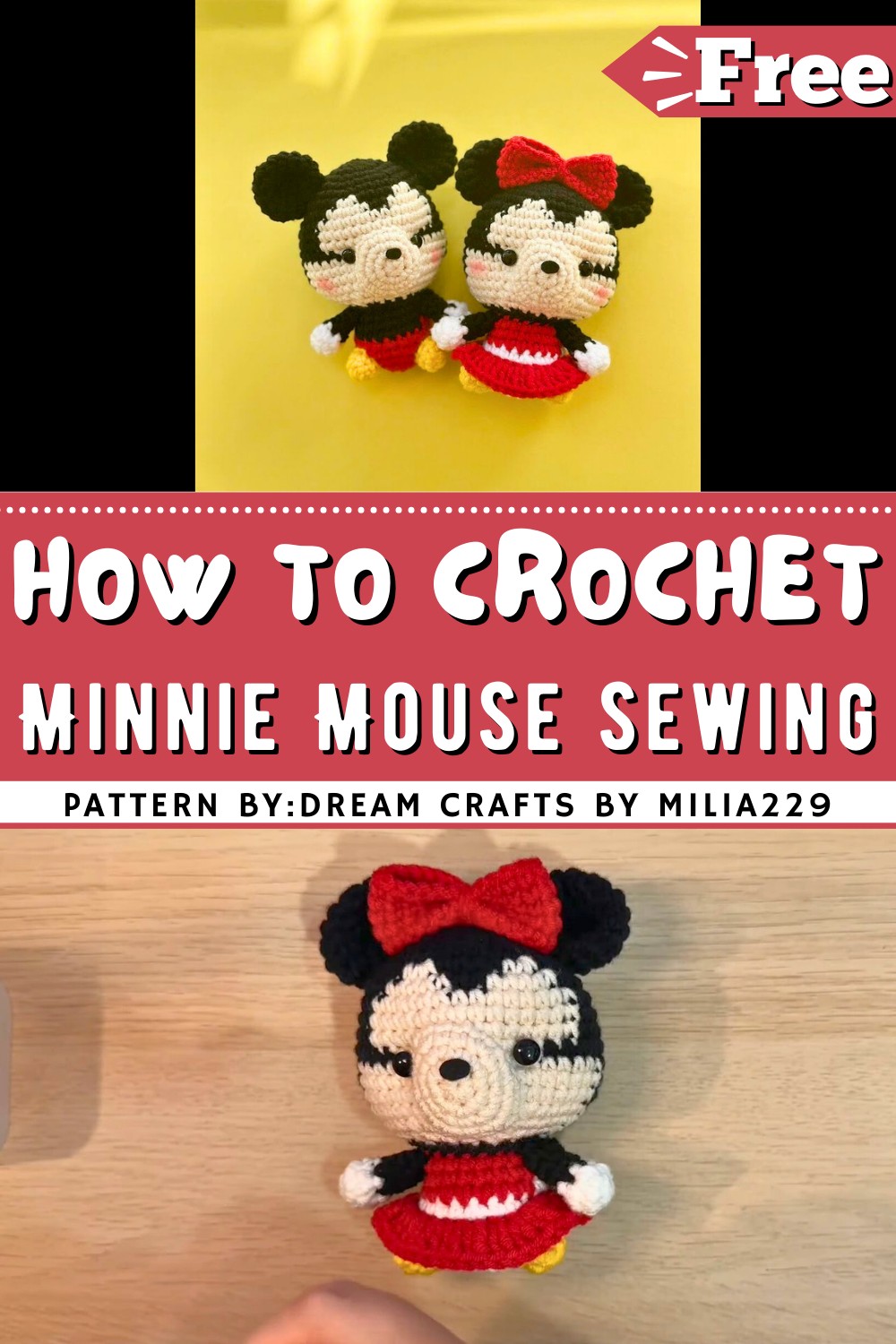 Minnie Mouse sewing