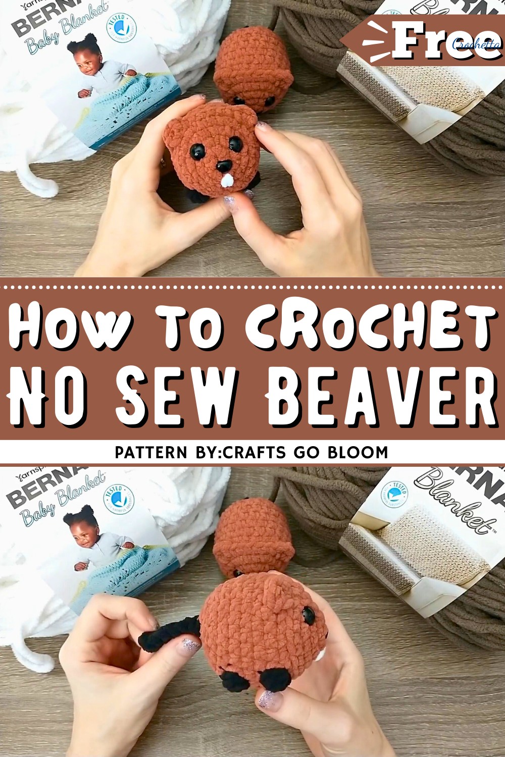 No Sew Crochet Beaver