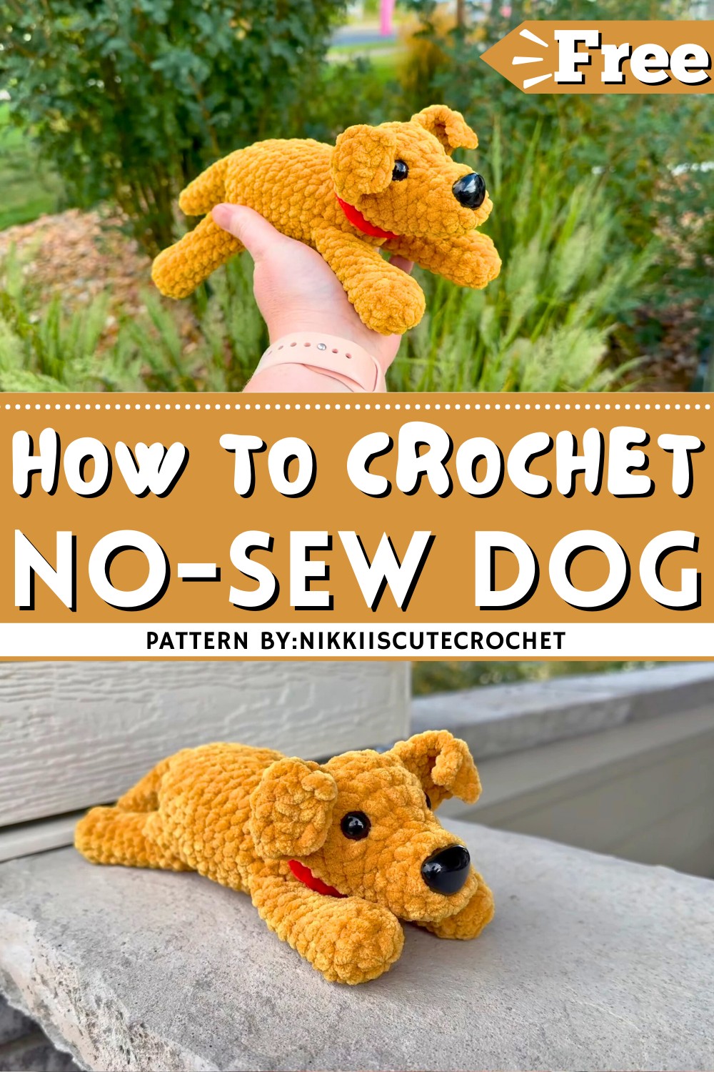 No-Sew Crochet Dog Tutorial