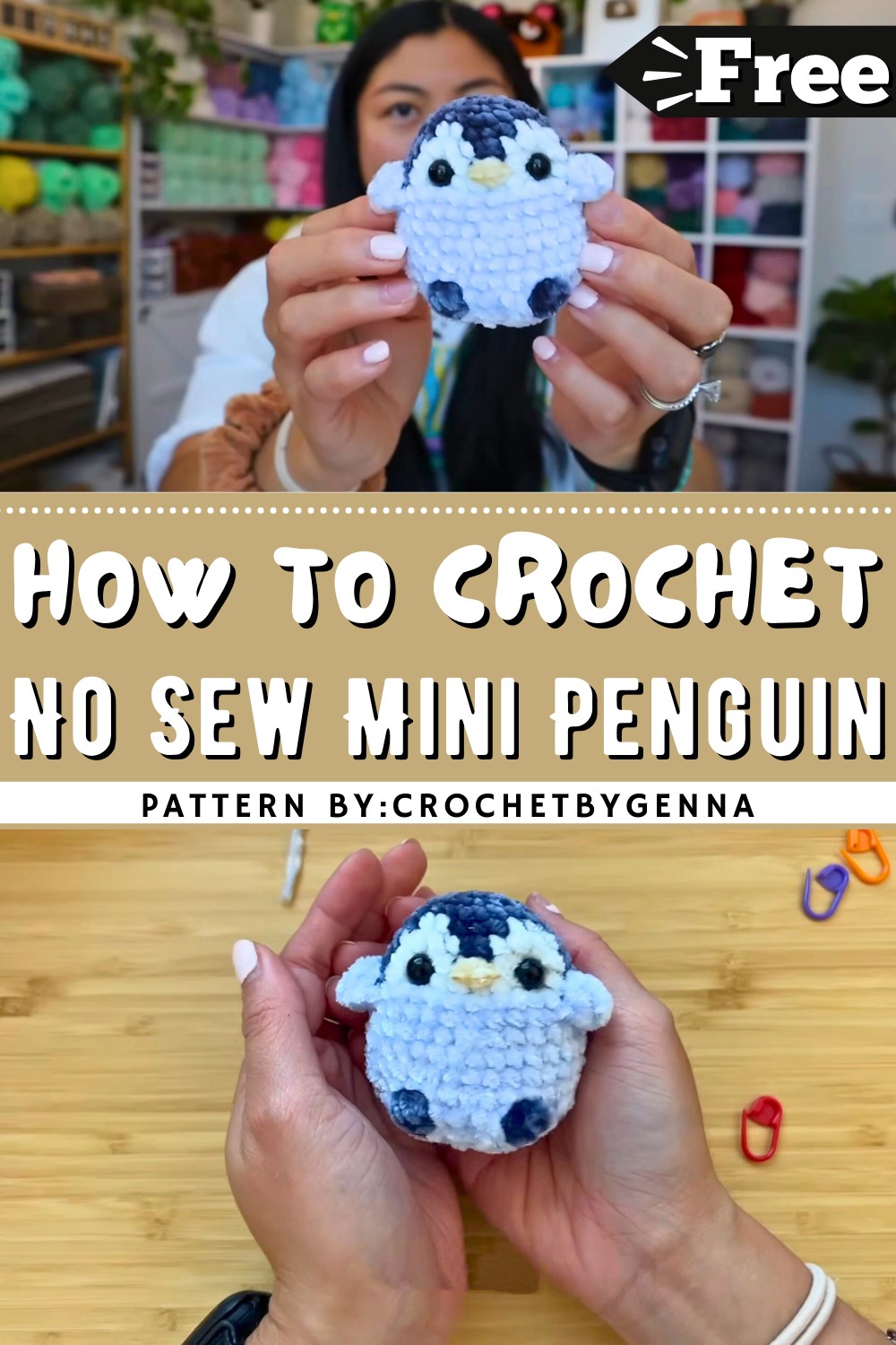 No Sew Mini Penguin Crochet