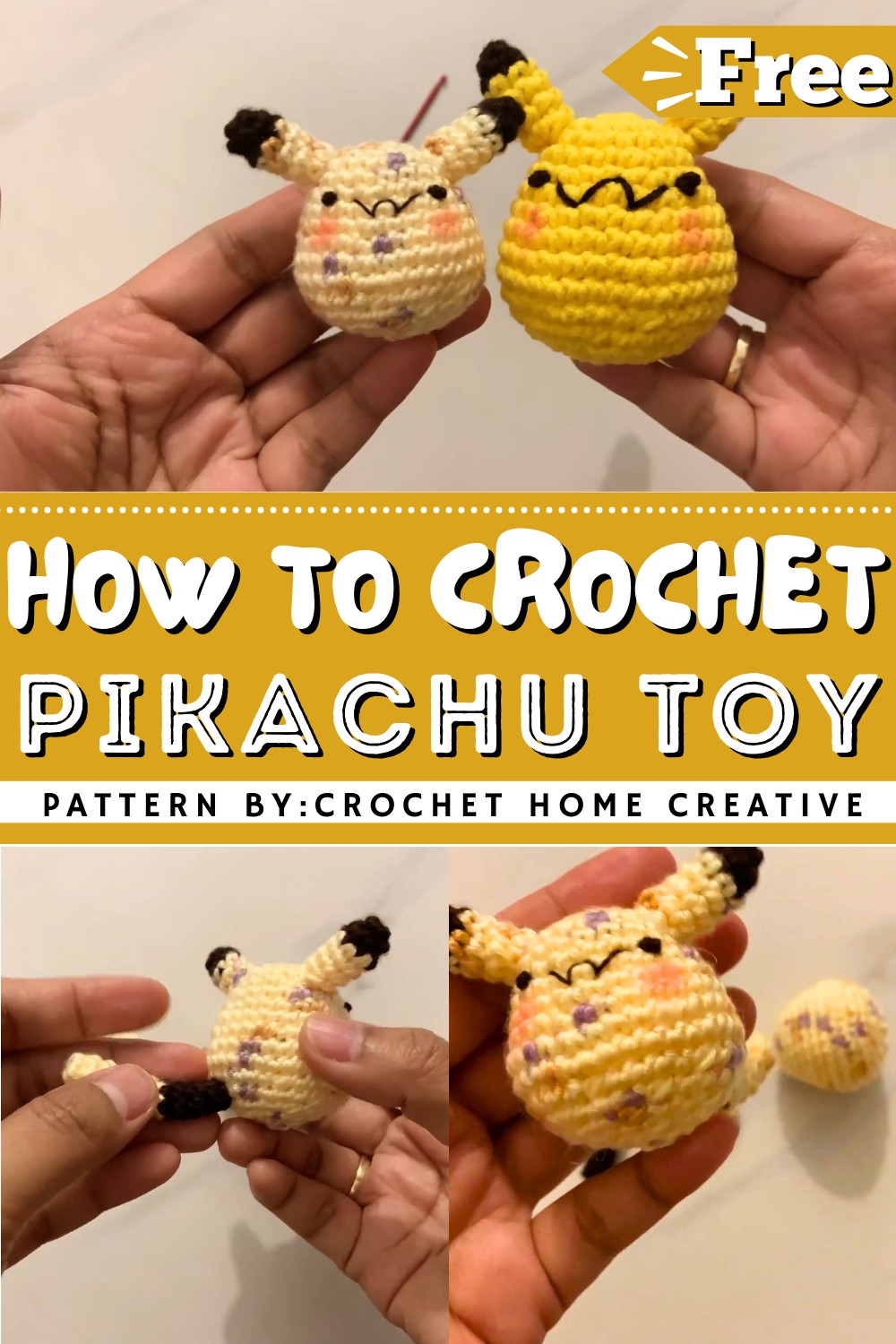 Pikachu Crochet Toy